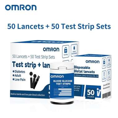 ORIGINAL OMRON Alat Cek Gula Darah Medical Tes Gula Darah Blood Glucose Meter(50 Strip)Strip Gula Da