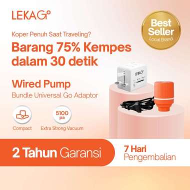 LEKA Go! - Space Saver Wired Pump - Pompa Vakum Elektrik Bundle Adaptor