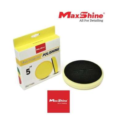 Busa Mesin Poles Mobil 5 Inch - Maxshine FLAT Foam Pad 5inch - Kuning Kuning - Polish