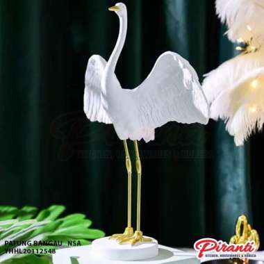 Dekorasi Desain Patung Bangau/Patung Hiasan Meja Tamu Bahan Resin BANGAU C