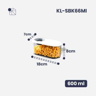 Kanso Living Toples Tempat Penyimpanan Makanan Kedap Udara 600 ml