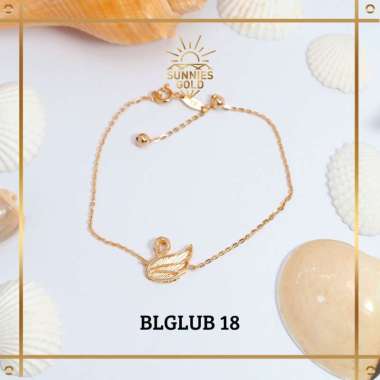 GELANG SERUT WANITA EMAS ASLI MODEL ANGSA, POLOS DAN LOVE MINIMALIS KEKINIAN SIMPLE EMAS MUDA KADAR