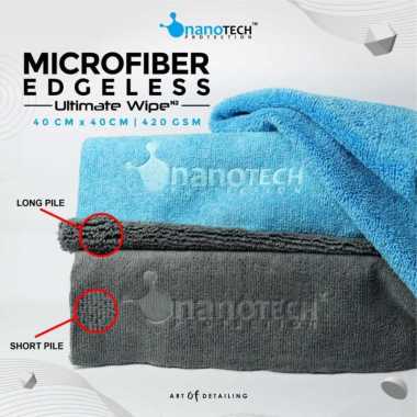 MICROFIBER EDGELESS DETAILING - NANOTECH - KAIN LAP DRYING TOWEL 420G GREY