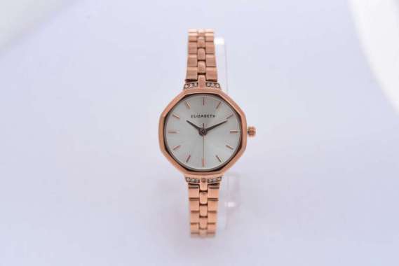 Jam Tangan Wanita - Elizabeth | Chain Strap 2203-0659 Rose Gold