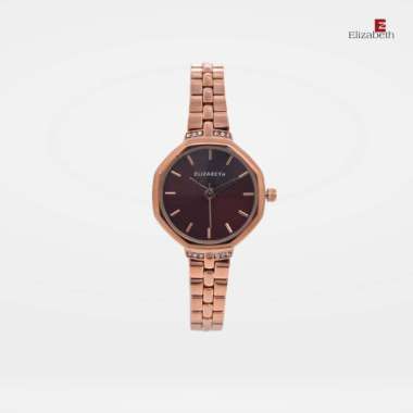 Jam Tangan Wanita - Elizabeth | Chain Strap 2203-0659 Rose-Coffee