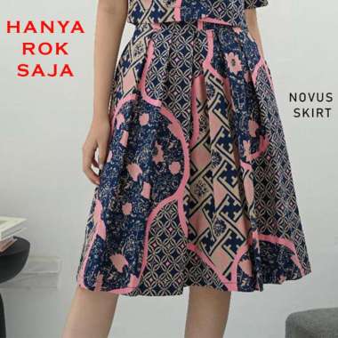 Evercloth Amanda Outer Novus Skirt Setelan Batik Wanita Outer Crop Rompi Vest Blazer Crop Jumbo Luar