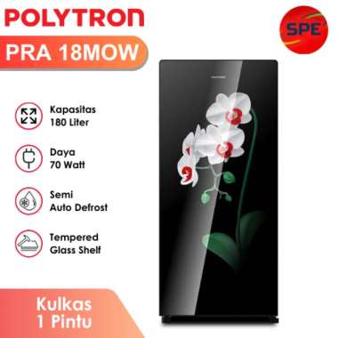 KULKAS 1 PINTU POLYTRON KAPASITAS 180 LITER PRA 18MOW / PRA18MOW GARANSI RESMI (MEDAN)