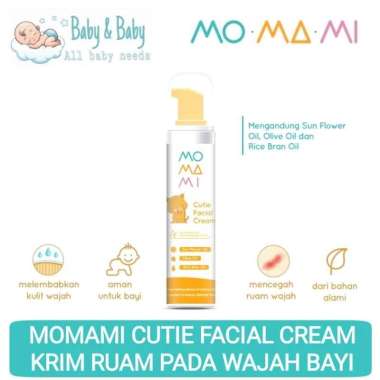 Momami Cutie Facial Cream 50gr - Krim Ruam Wajah & Pelembab Wajah Bayi