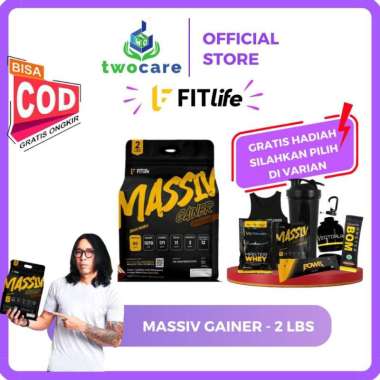 Fitlife Massiv Gainer 2 lbs Mpro Mass Gainer Vanilla,Sachet Whey