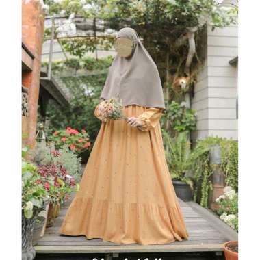 Ditsy Nightgown Aleyah Yellow series 7 Viscose Terra Gamis Daster Wanita M