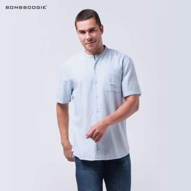 Bombboogie Kemeja Koko Pria Turan Baby Blue 22922B5BB S Baby Blue