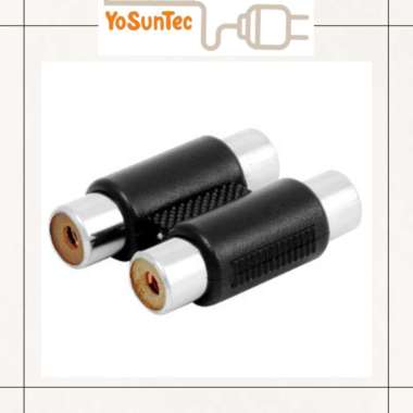 Jack Audio H RCA 2 Way Connector Sambungan RCA 2-2 Jek Konektor RCA H