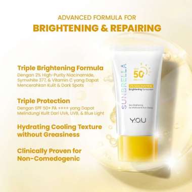 YOU Sunscreen Sunbrella 2% Niacinamide Brightening SPF 50