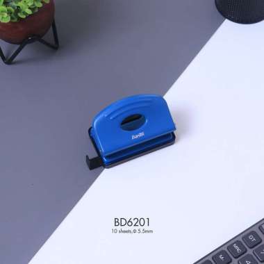 Bantex Pelubang / Pembolong Kertas / Punch Besi Metal Untuk 10 Halaman BD6201 Blue