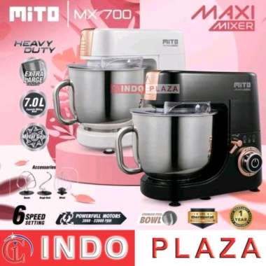 MITO STAND MIXER 7 Liter MX700 / PENGADUK ADONAN KUE 7 Liter / MAXI MIXER WHITE
