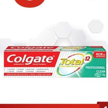 Colgate total 12 professional clean / charcoal deep clean 150 gram professional clean