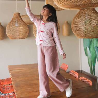 Maxi Culottes/ Kulot panjang anak/ Rodeo Junior Girl Pink Blush 10 tahun