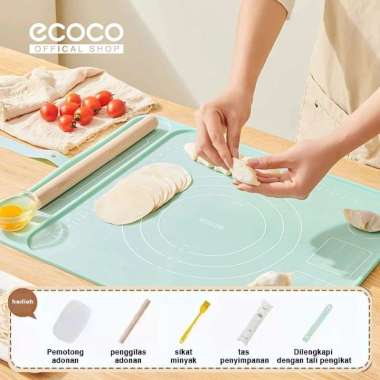 ECOCO Food Grade Kneading Pad - Alas Adonan Silikon untuk Makanan Pembuatan Pangsit Rumah Tangga Teb
