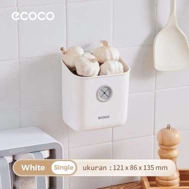 ECOCO Wall Storage Box - Keranjang penyimpanan bawang dapur jahe dan bawang putih rak multi-fungsi p