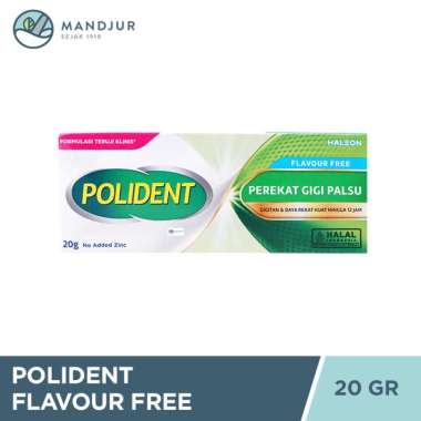 Polident Perekat Gigi Palsu Flavour Free 20 Gr - Perekat Gigi Palsu