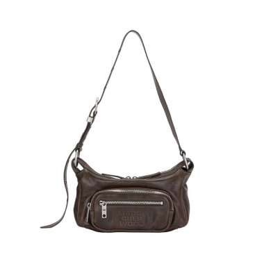 Margesherwood Outpocket Hobo Mini Bag Washed Brown Pull-Up Brown