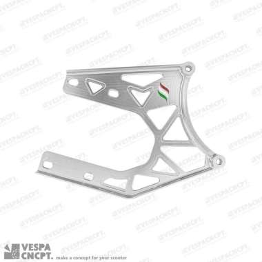 Bracket Dudukan Knalpot Akrapovic Exhaust Bx-1 Luigy Cnc Silver Vespa Sprint Primavera Lx S Lxv