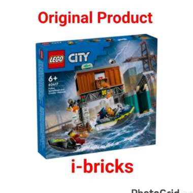 LEGO City 60417 Police Speedboat and Crooks Hideout