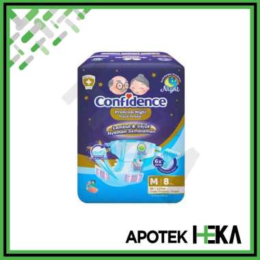 Confidence Premium Night - Popok Perekat Dewasa M8