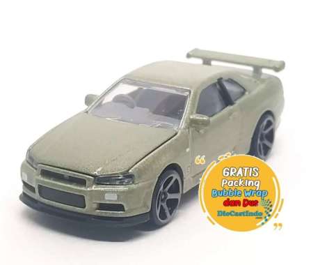 Majorette Japan Series Mix 3 Nissan Skyline GT-R R34 Hijau