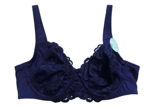 Bra by Damart Dark Navy Lace Cup Non Padded 36C