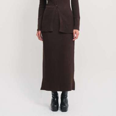 Noir Sur Blanc Ruya Skirt Coffee