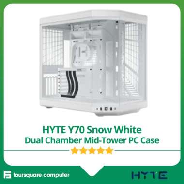 HYTE Y70 Snow White Modern Aesthetic Case White Premium PC Case