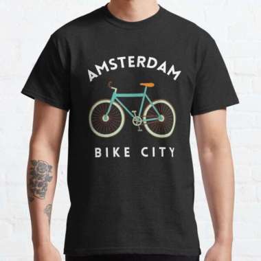 Kaos Tshirt Baju Murah Distro BiKE CiTY Sepeda Belanda Amsterdam Netherlands Holland SOUVENIR oleh S