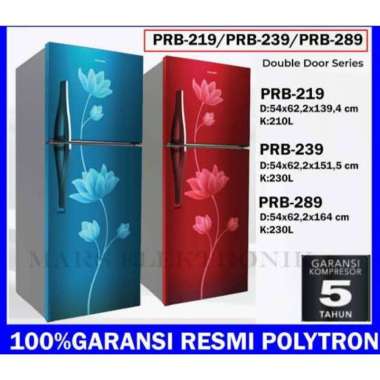 KULKAS POLYTRON PRB 219 B/R (210L)