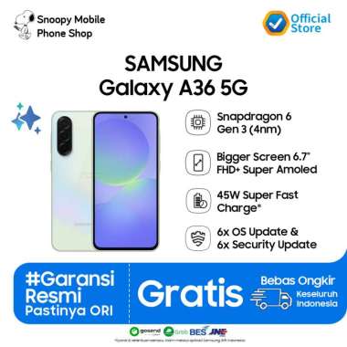 Samsung Galaxy A36 5G 8/256GB - | Snapdragon 6 Gen 3 | Handphone AI | Galaxy AI | 45W Fast Charging 