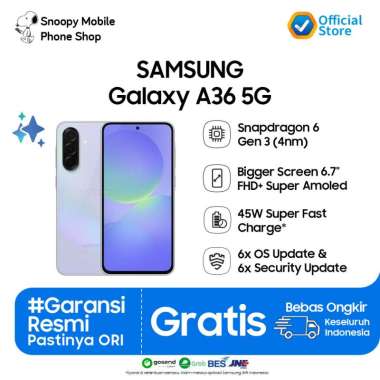 Samsung Galaxy A36 5G 8/256GB - | Snapdragon 6 Gen 3 | Handphone AI | Galaxy AI | 45W Fast Charging