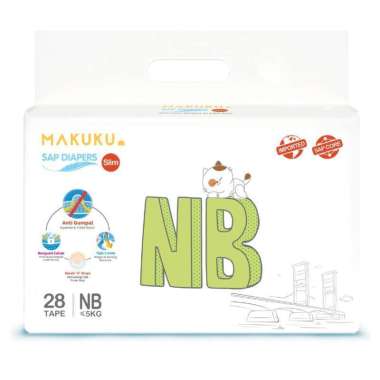 WHS - SMG/JOG/SOLO - MAKUKU Air Diapers Slim Newborn Tape NB28