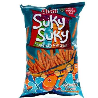 Oishi suky suky snack udang manis pedas / rumput laut rumput laut