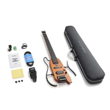 [BUNDLE] Donner Hush X Silent Guitar Natural + Blackstar amPlug 2 FLY Headphone Guitar Amplifier