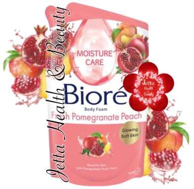 Promo Harga Biore Body Foam Beauty Fresh Pomegranate Peach 450 ml - Blibli