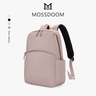 MOSSDOOM Tas Ransel Wanita Hugo Backpack Ransel Siswa Tas Ransel Multifungsi Merah Muda