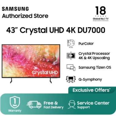 SAMSUNG 43DU7000 SMART TV CRYSTAL UHD 43INCH GARANSI RESMI SAMSUNG