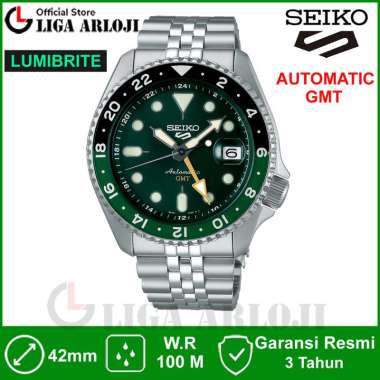 Seiko 5 Sports SSK035K1 Jam Tangan Pria Automatic GMT Lumibrite Original SSK035 SSK035K