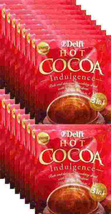 Delfi Hot Cocoa Indugence (1 Karton) / Minuman Cokelat coklat Bubuk Bundle 8 Renceng