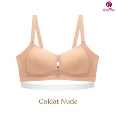 Chelyne BH Wanita B1669 Daily Bra - Seamless Lycra Premium Tanpa Kawat - Big Size Bra 38/44 Cup D - 