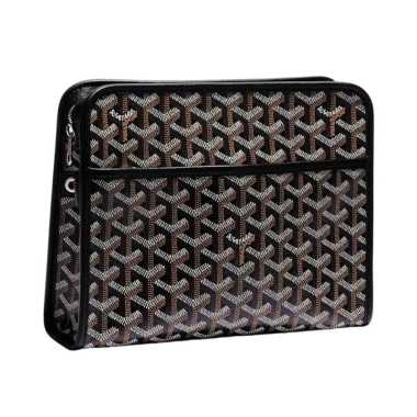 Goyard Trousse Jouvence MM Clutch Bag All Black Black