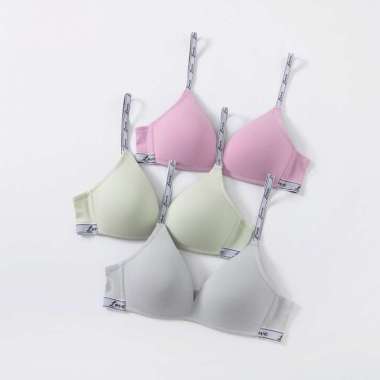 Young Curves Bra Lovely Strap Triangle Wireless C03-10384C - Cup C 32C Lilac