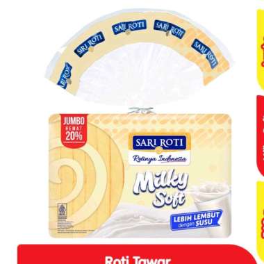 Sari Roti Tawar Milky Soft Jumbo 540 gr