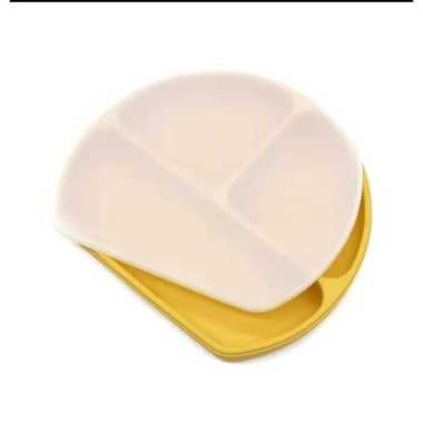 Piring Tempat Makan Anak Bayi / Premium Silicone Suction Plate / Piring Silikon Anak Sekat 3 Suction