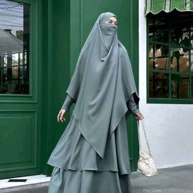 Adiba set FK by Mahira| gamis set syar'i| gamis muslimah terbaru S maroon set fk